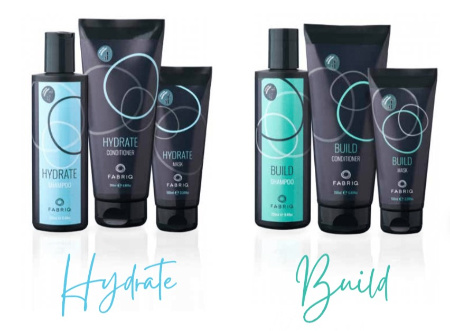 FABRIQ Homecare Products, Hydrate and Build, available at Indo Soul Hair Edinburgh Salon